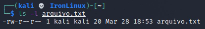 Ver permissão de arquivos linux