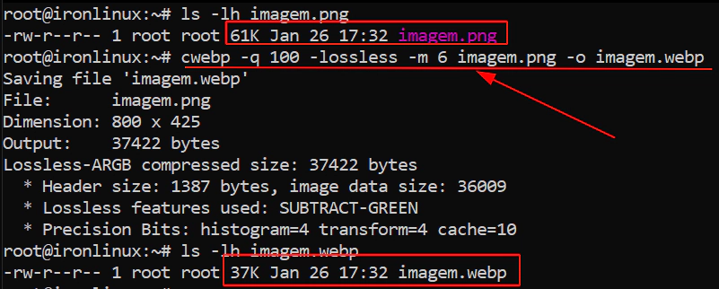 Converter imagem PNG para WebP no Linux